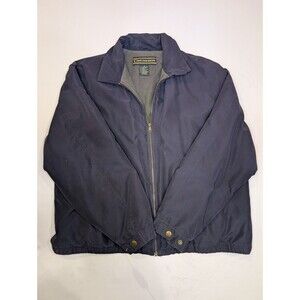 Croft & Barrow Jacket Mens M Navy Blue Golf Preppy Full Zip Lightweight